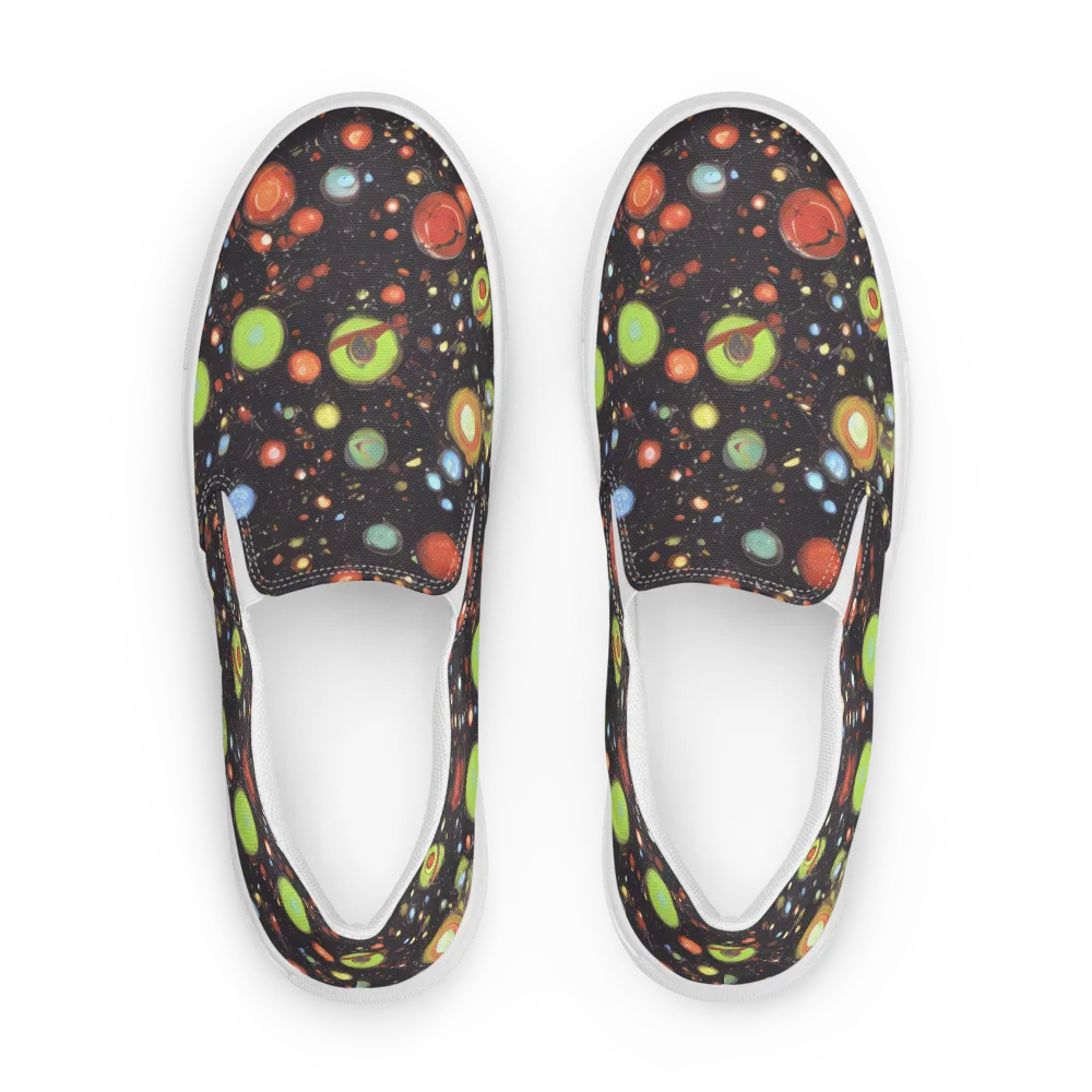 Astral Scatter on Women's Slip-On Canvas Shoes — Front