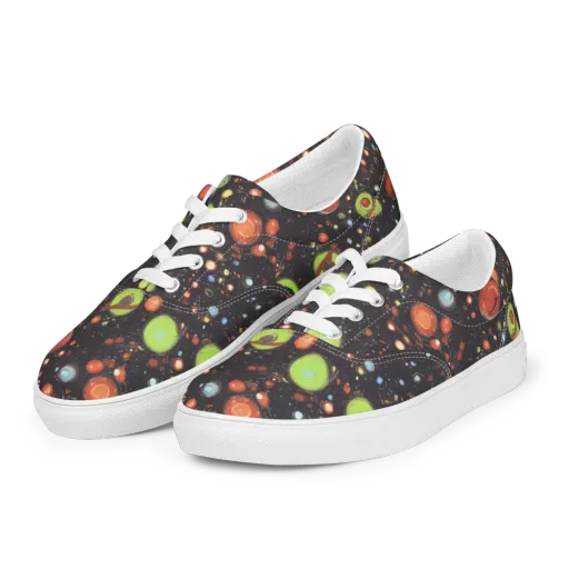 Astral Scatter on a Men's Lace-Up Canvas Shoes