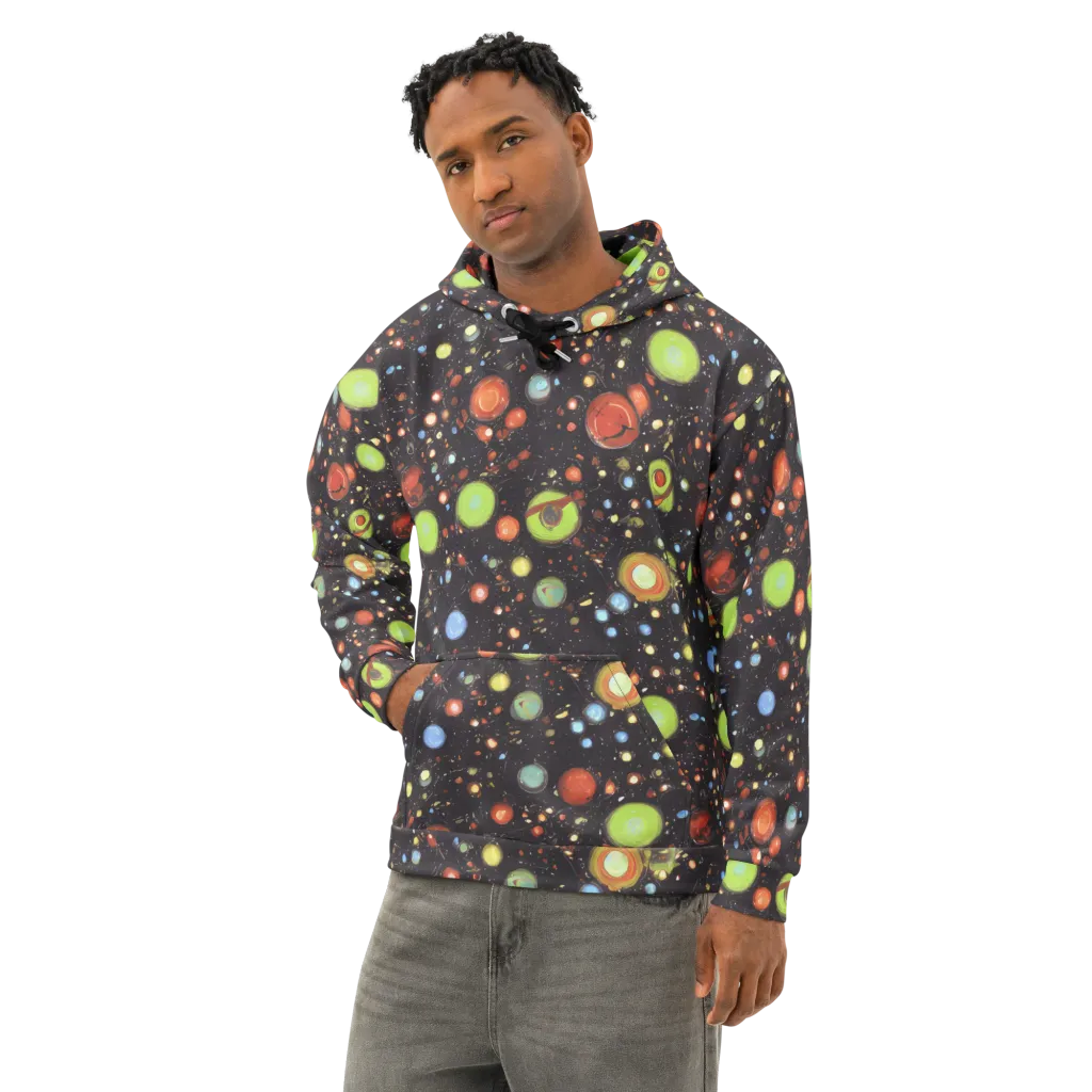 Astral Scatter on Cotton Hoodie — Left Front