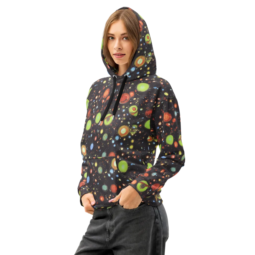 Astral Scatter on Cotton Hoodie — Left Front