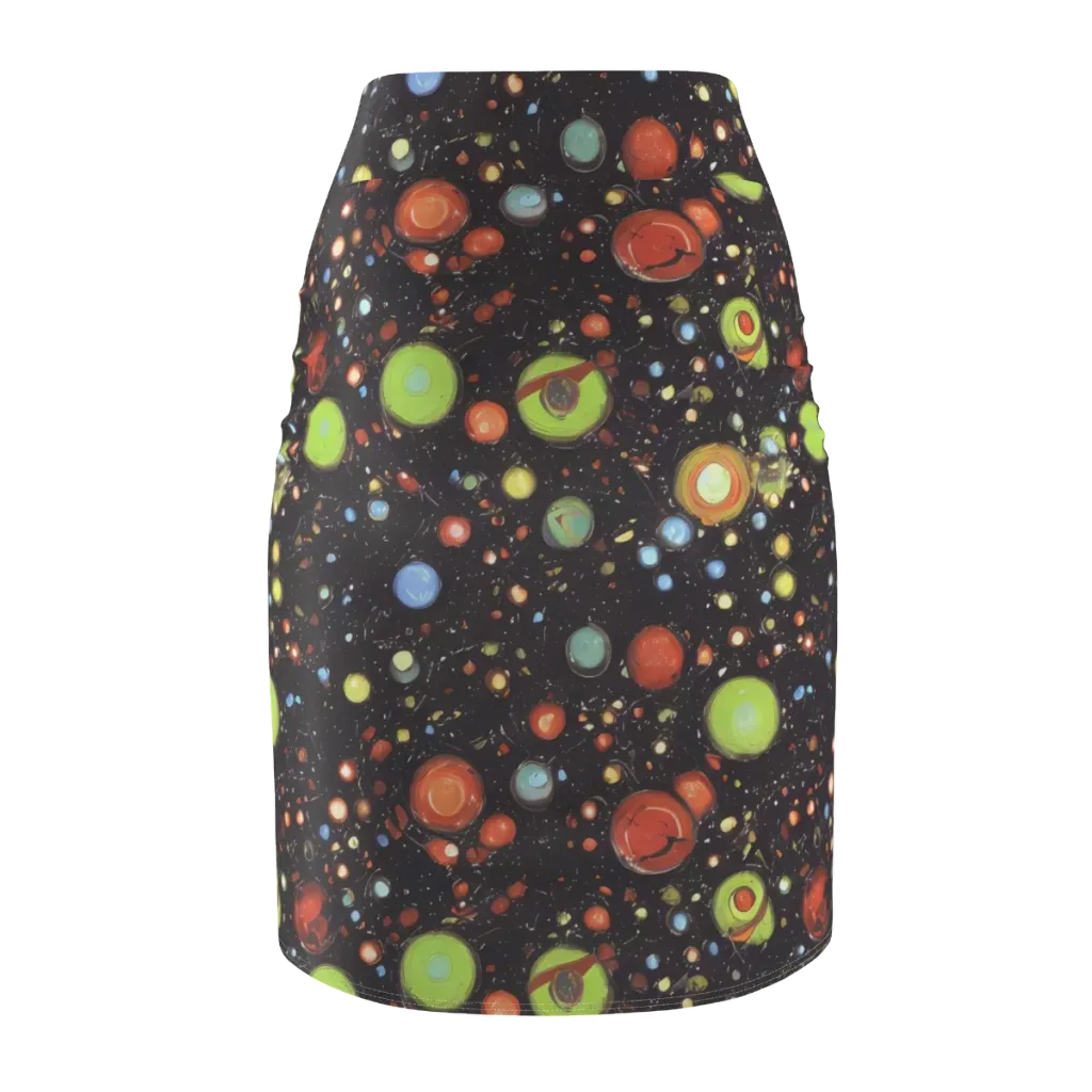 Astral Scatter on Pencil Skirt — Back