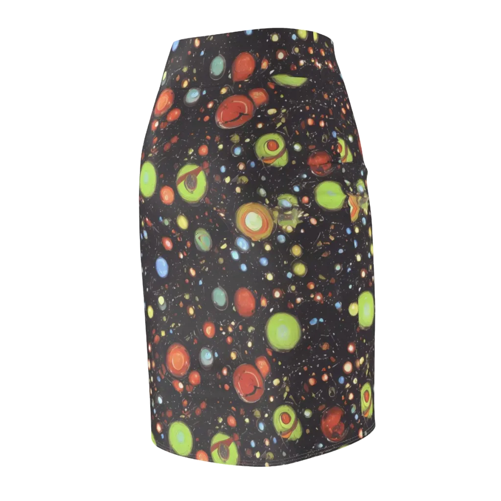 Astral Scatter on Pencil Skirt — Back Side