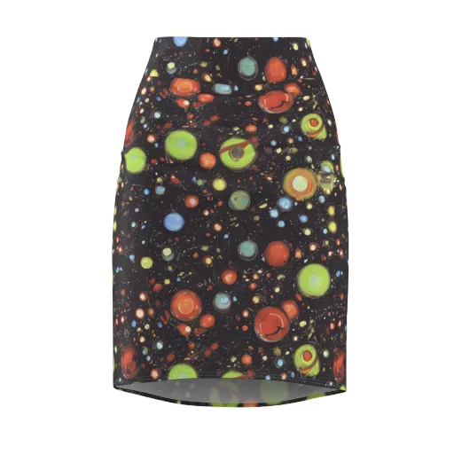 Astral Scatter on a Pencil Skirt