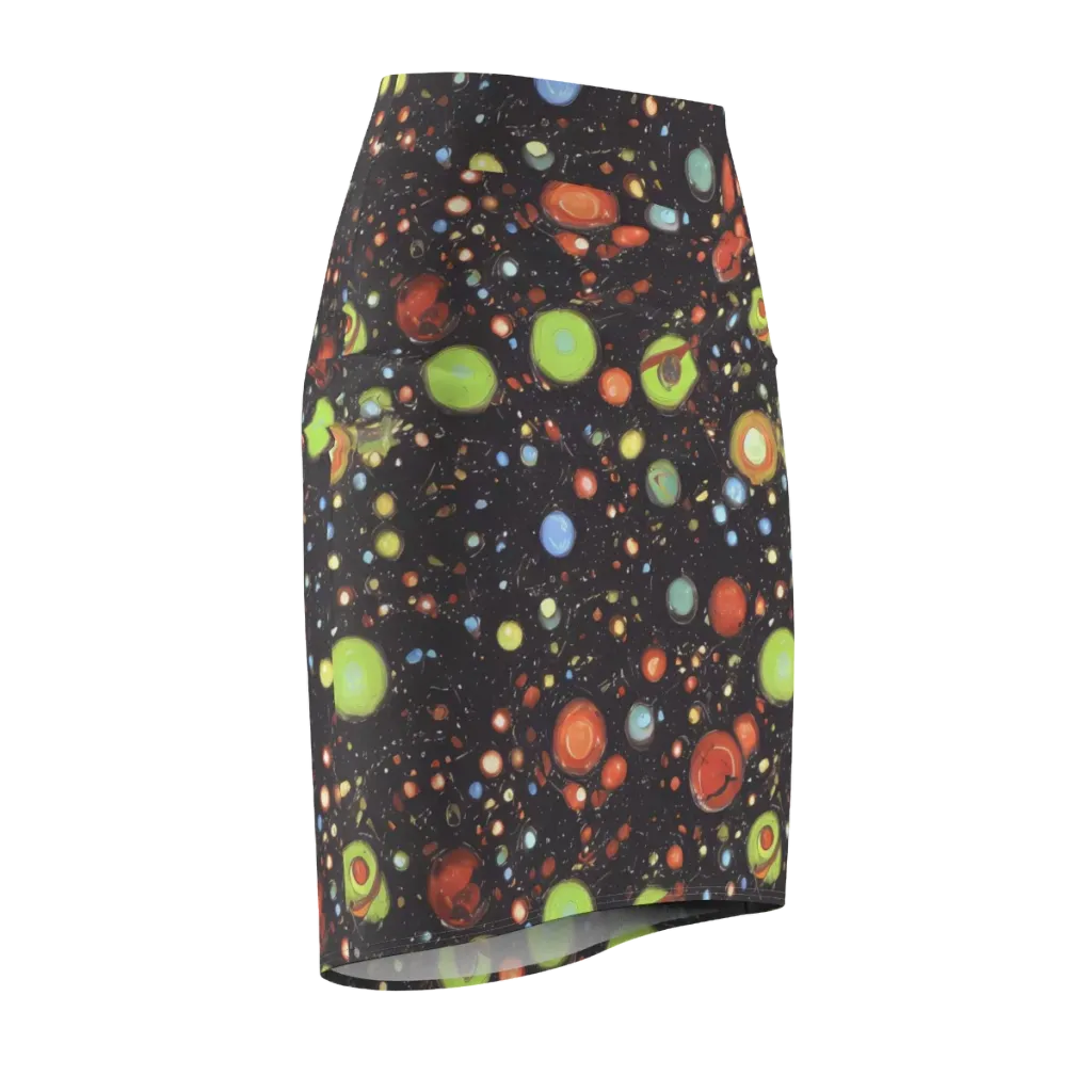 Astral Scatter on Pencil Skirt — Front Side