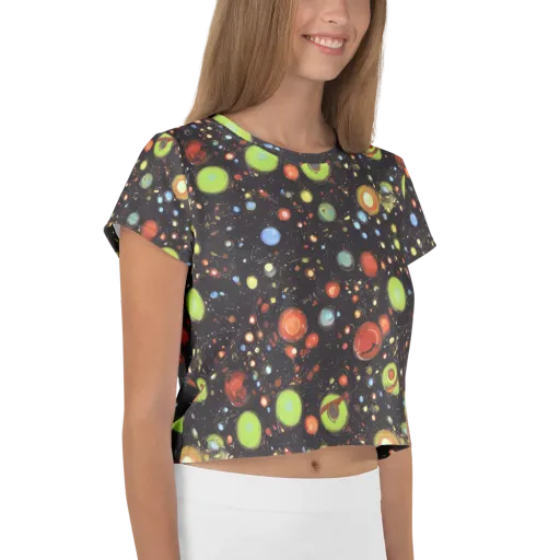 Astral Scatter on a Crop Tee