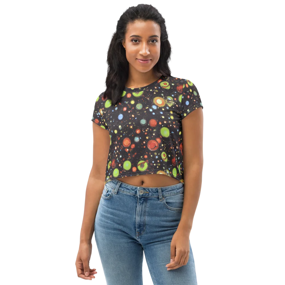 Astral Scatter on Crop Tee — Front