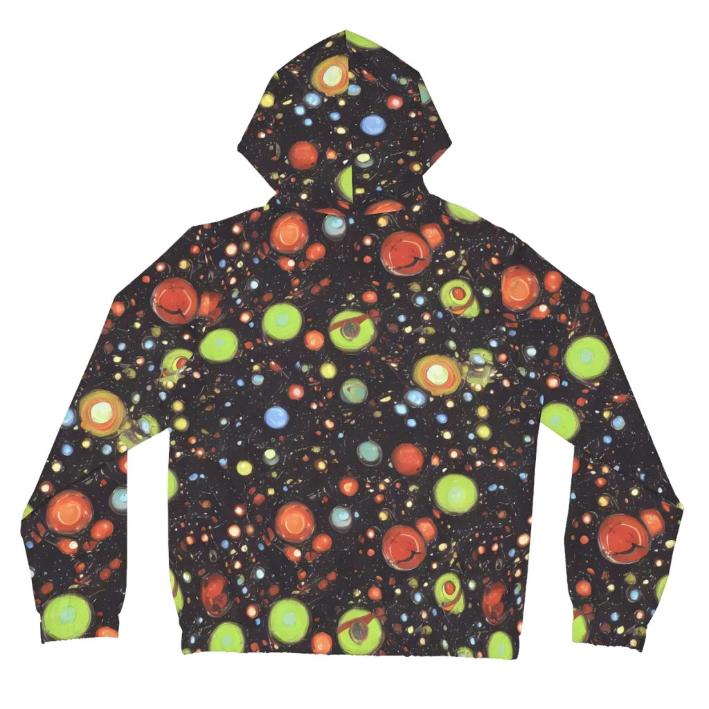 Astral Scatter on Women's Full-Zip Hoodie — Back