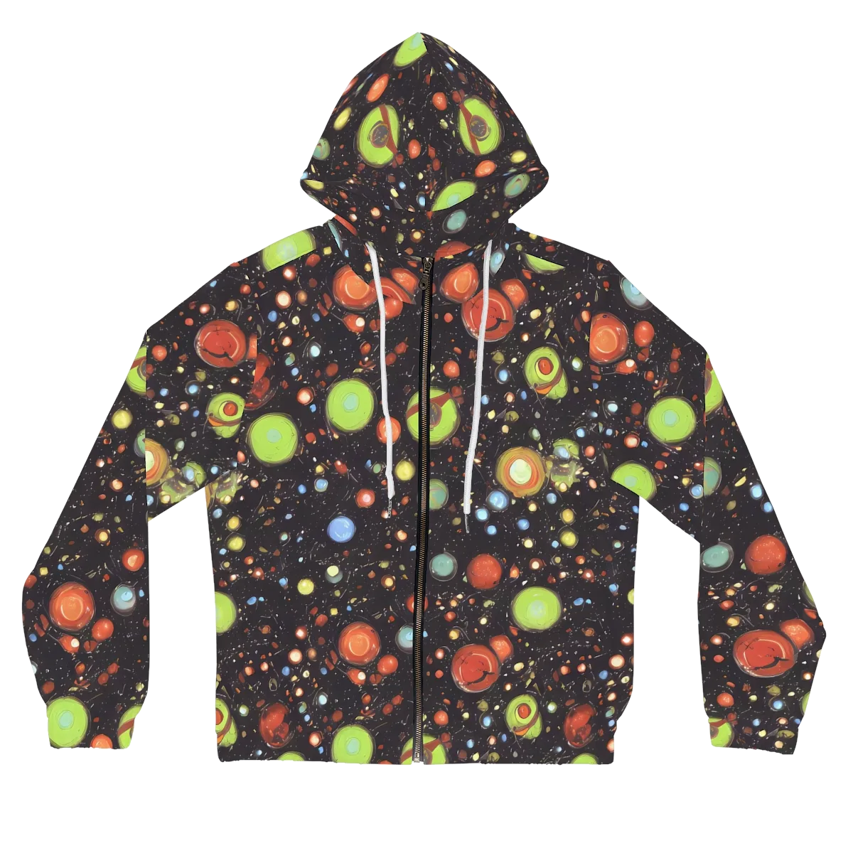 Astral Scatter on Women's Full-Zip Hoodie — Front