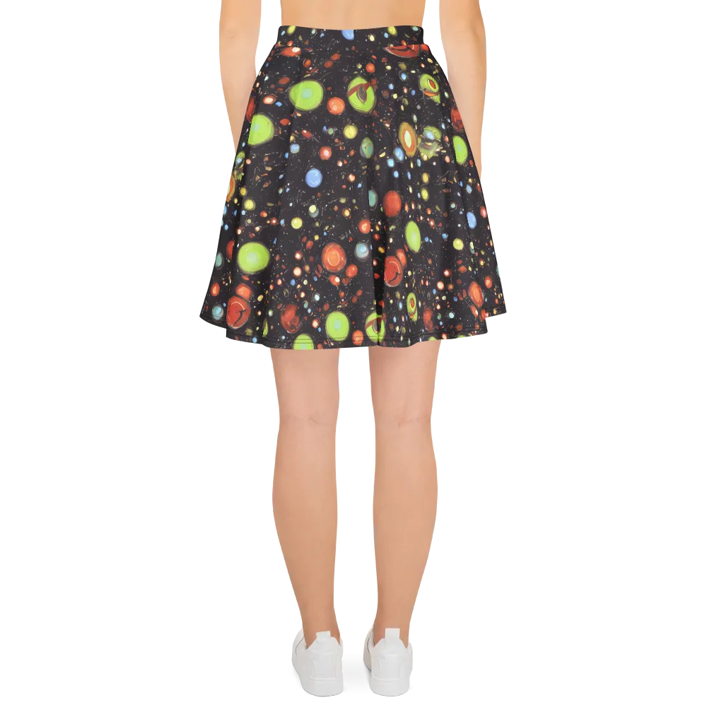 Astral Scatter on Skater Skirt — Back