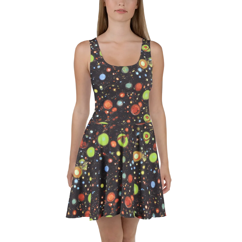 Astral Scatter on Skater Dress — Front