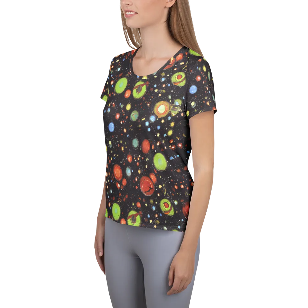 Astral Scatter on Women's Athletic T-Shirt — Left