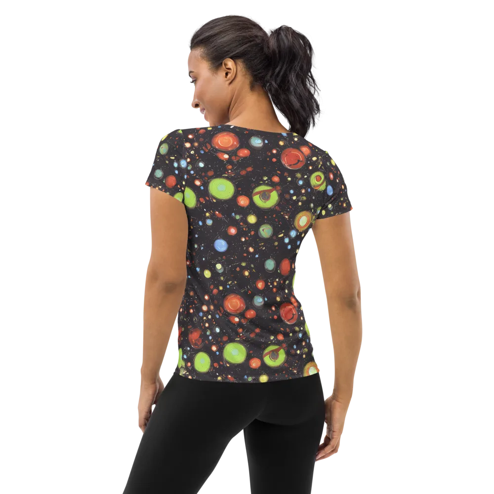 Astral Scatter on Women's Athletic T-Shirt — Back