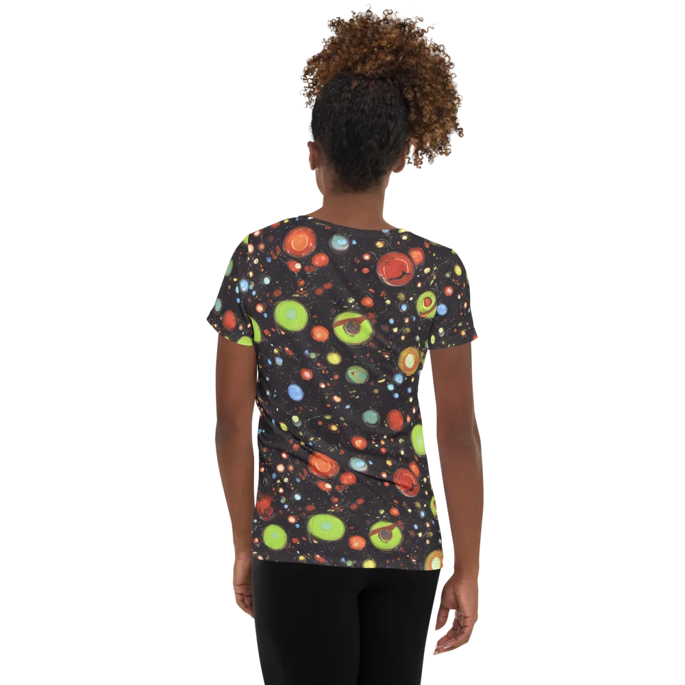 Astral Scatter on Women's Athletic T-Shirt — Back