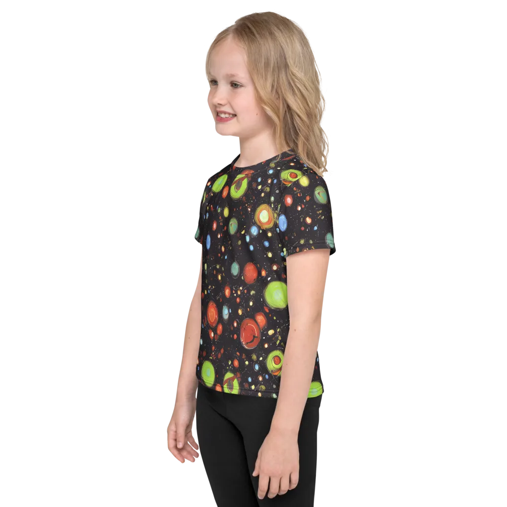 Astral Scatter on Kids Crew Neck T-Shirt — Left