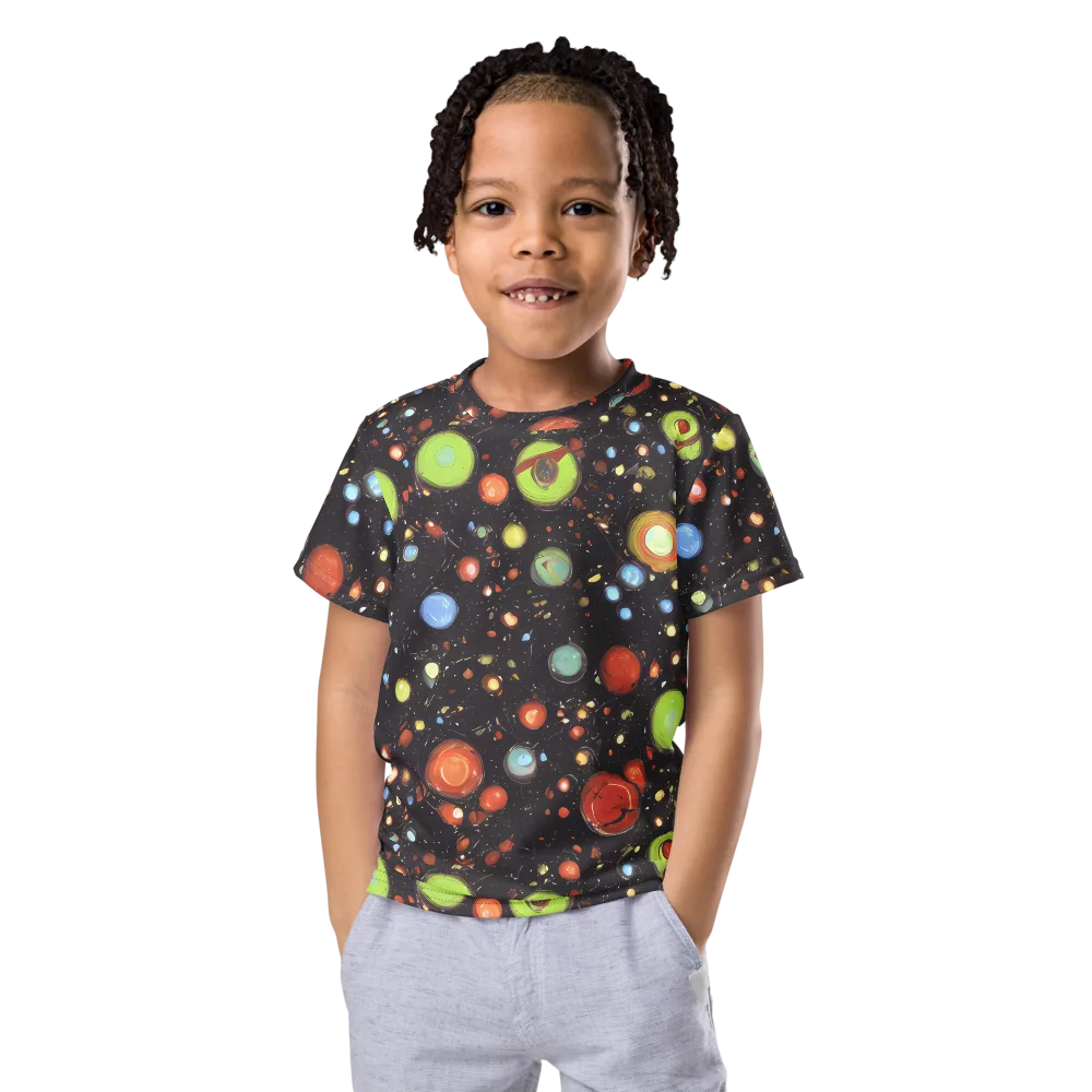 Astral Scatter on Kids Crew Neck T-Shirt — Front