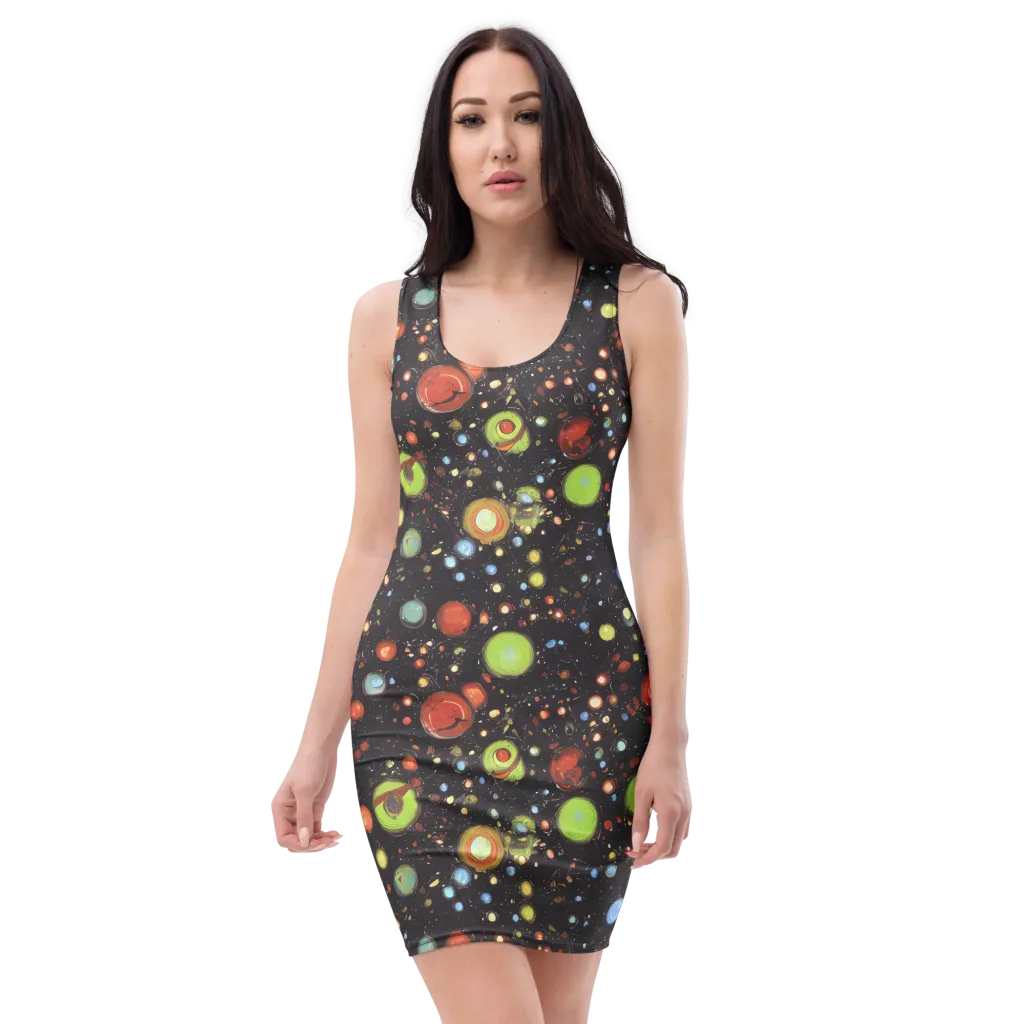 Astral Scatter on Bodycon Dress — Front