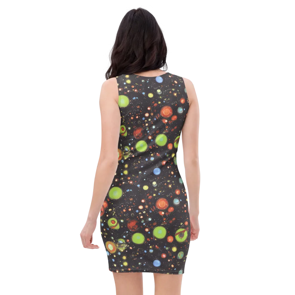 Astral Scatter on Bodycon Dress — Back