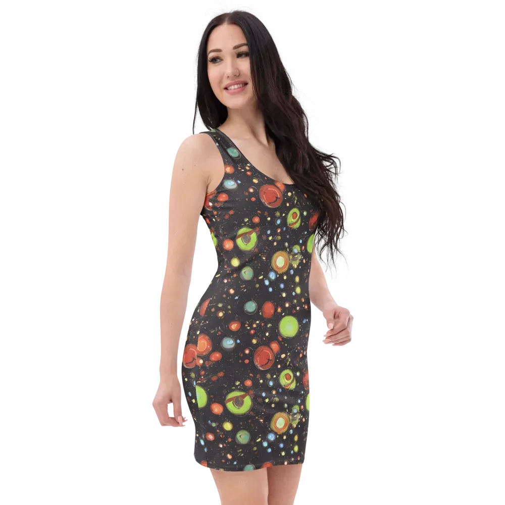 Astral Scatter on Bodycon Dress — Right Front