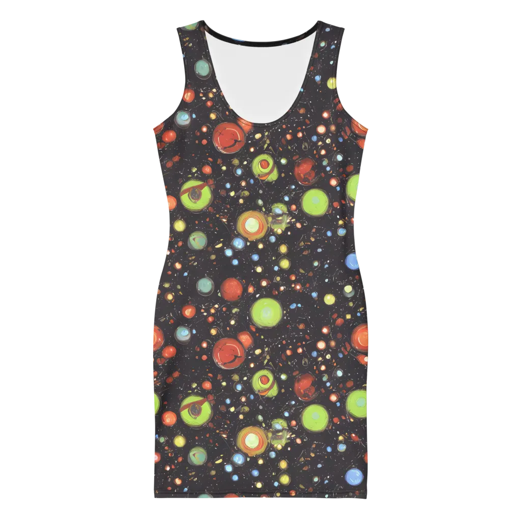 Astral Scatter on Bodycon Dress — Front