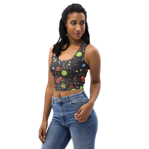 Astral Scatter on a Crop Top