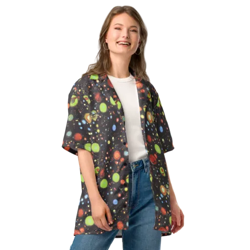 Astral Scatter on a Button Shirt
