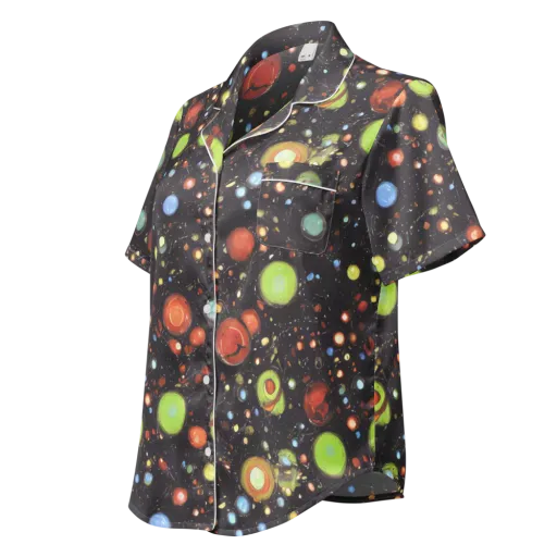 Astral Scatter on a Women's Short Sleeve Pajama Top