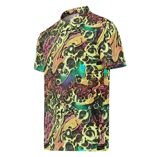 Neon Baroque on a Men's Slim Fit Polo Shirt