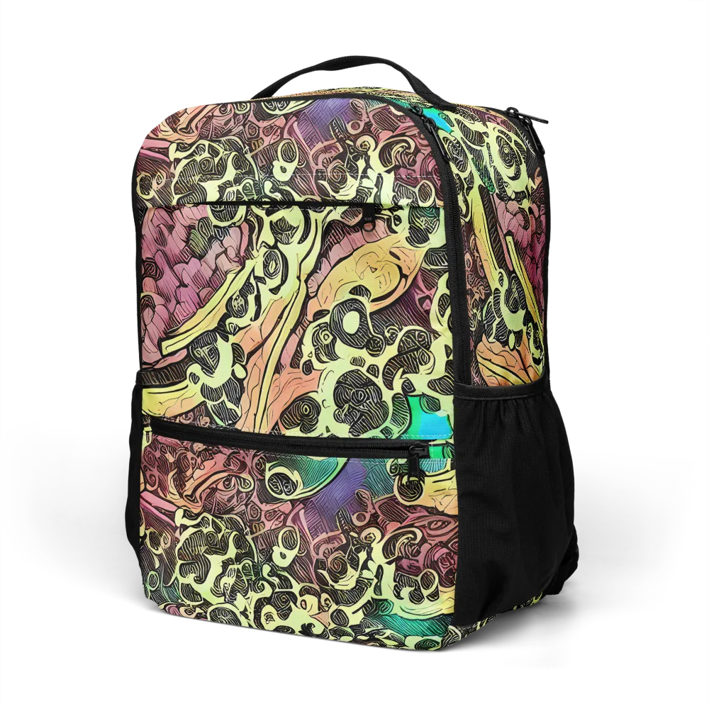 Neon Baroque on Utility Backpack — Left Front