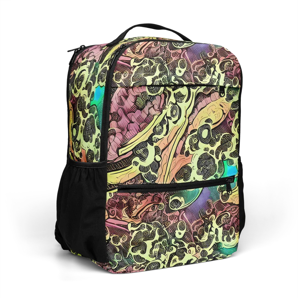 Neon Baroque on Utility Backpack — Right Front