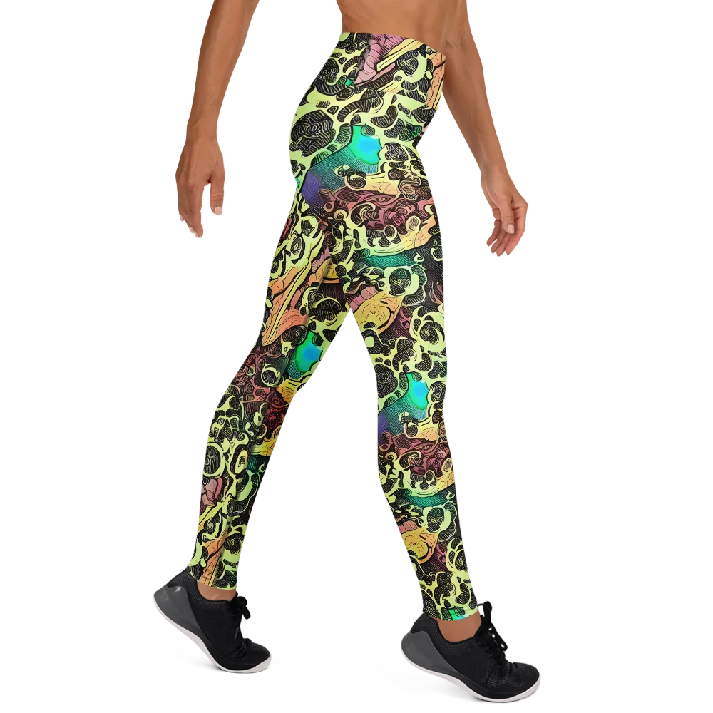 Neon Baroque on Yoga Leggings — Right