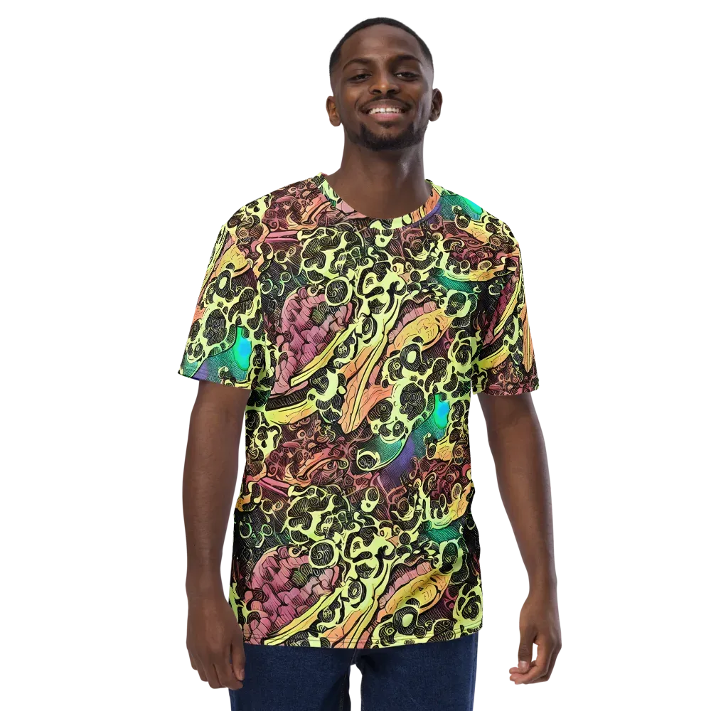 Neon Baroque on Men's Crew Neck T-Shirt — Front