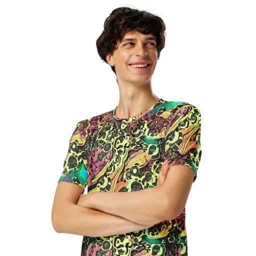 Neon Baroque on a Men's Crew Neck T-Shirt