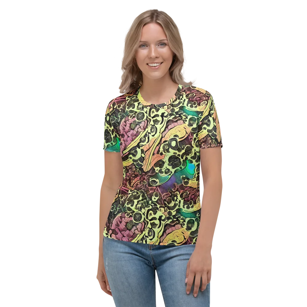 Neon Baroque on Women's Crew Neck T-Shirt — Front
