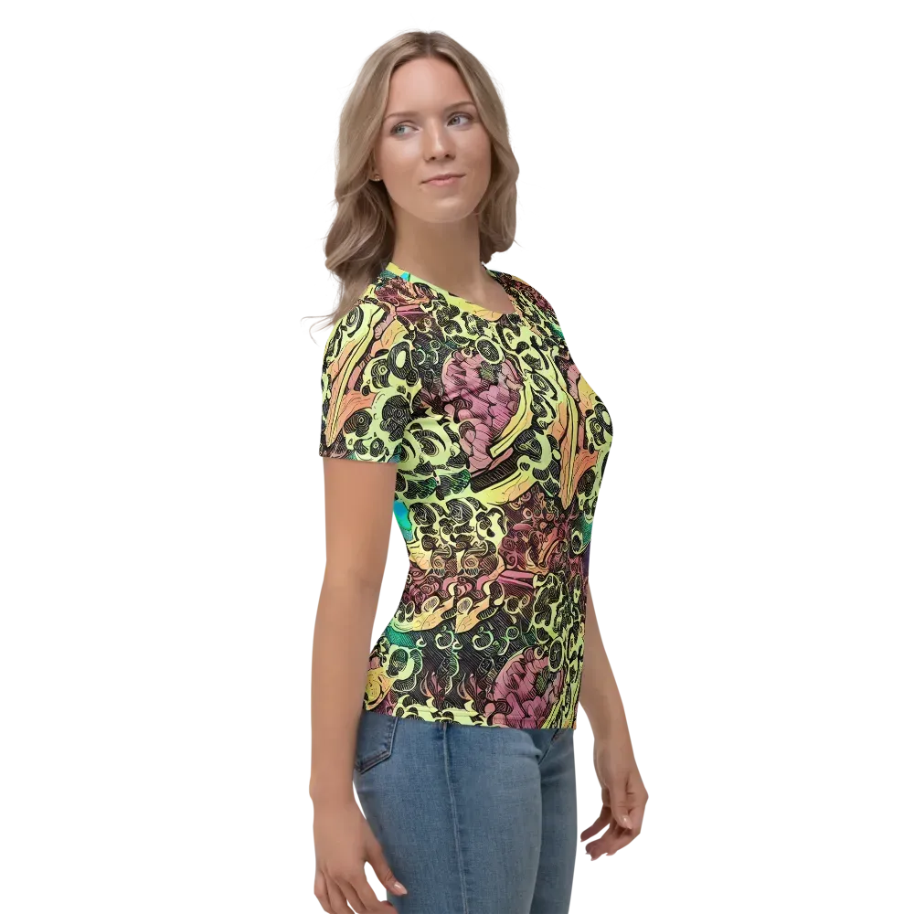 Neon Baroque on Women's Crew Neck T-Shirt — Right