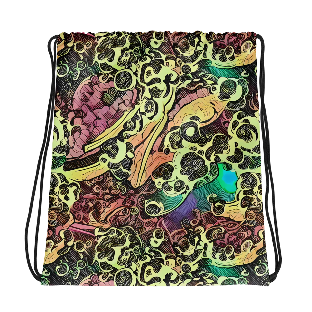 Neon Baroque on Drawstring Bag — Photo