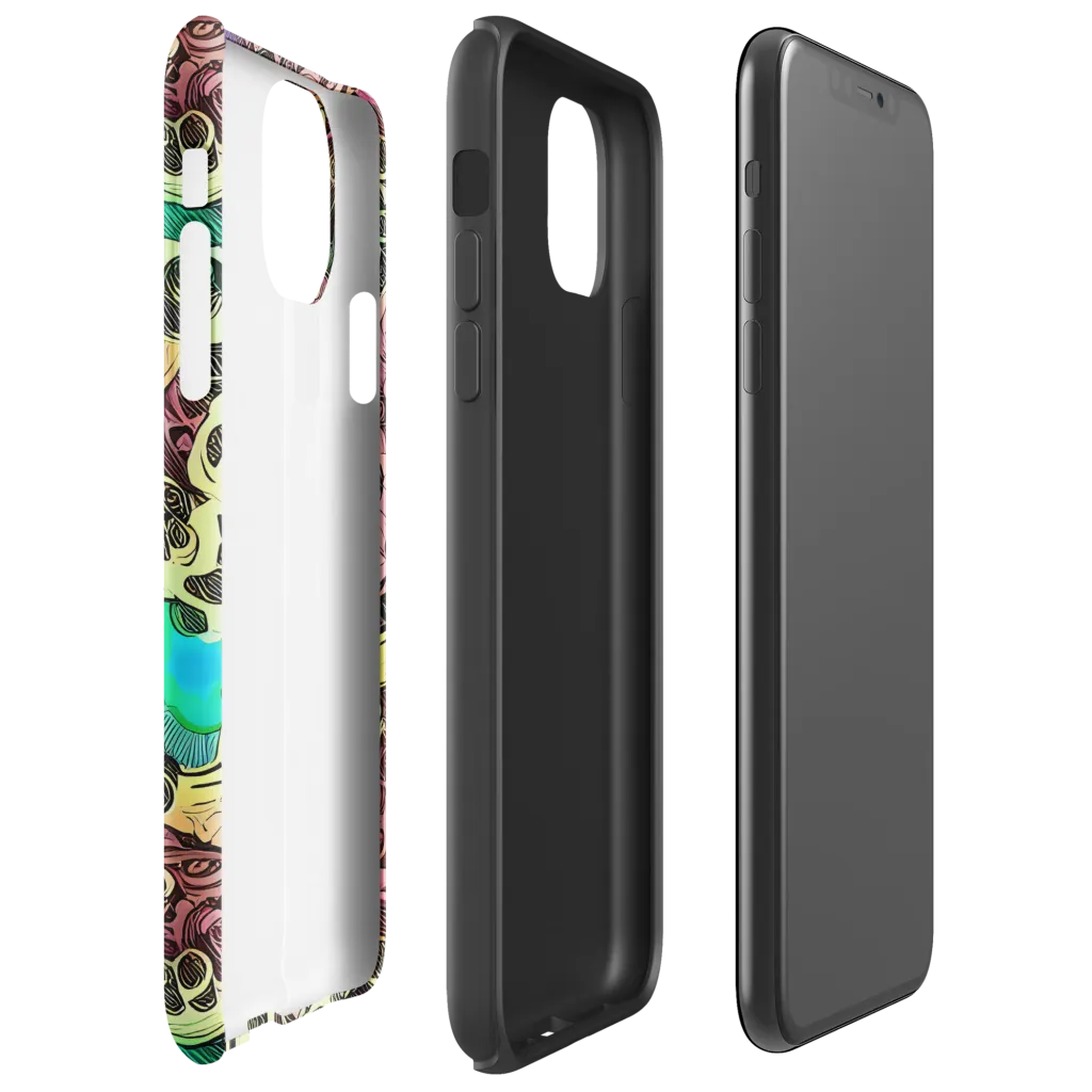 Neon Baroque on Tough Case for iPhone® — Right