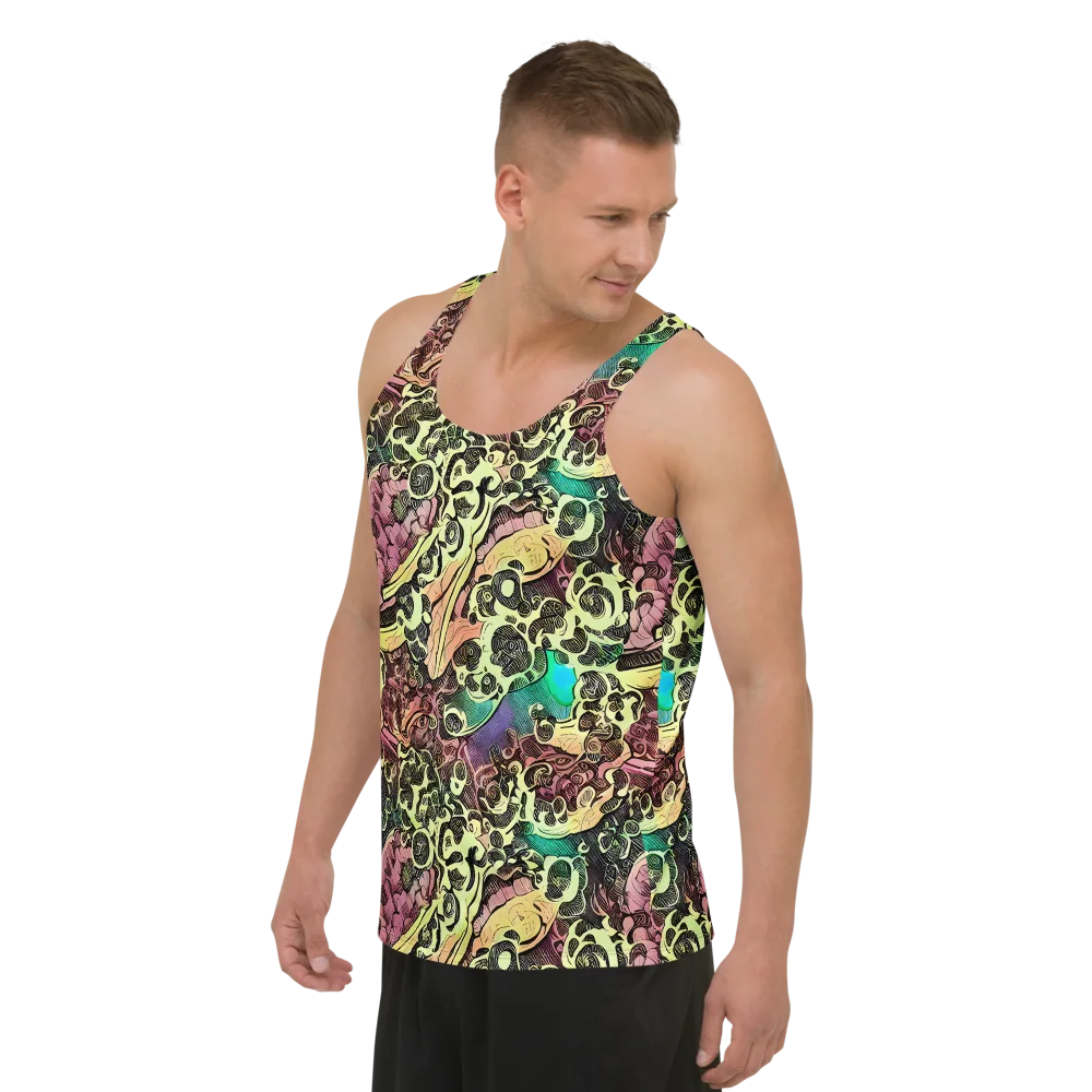 Neon Baroque on Men's Tank Top — Left Front
