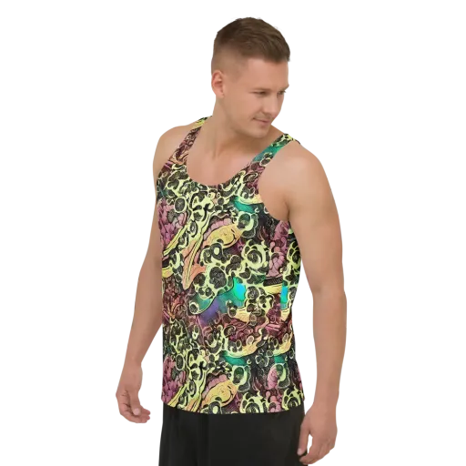 Neon Baroque on a Men's Tank Top