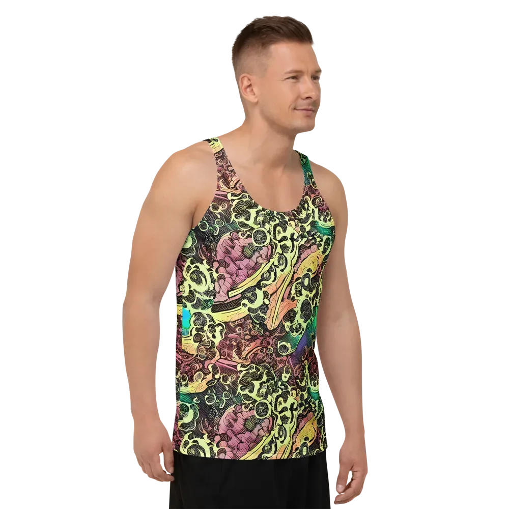 Neon Baroque on Men's Tank Top — Right Front