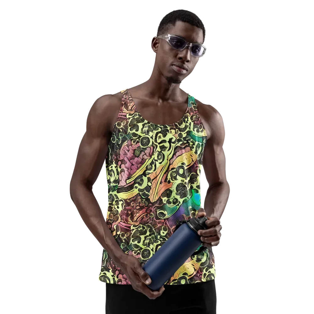 Neon Baroque on Men's Tank Top — Front