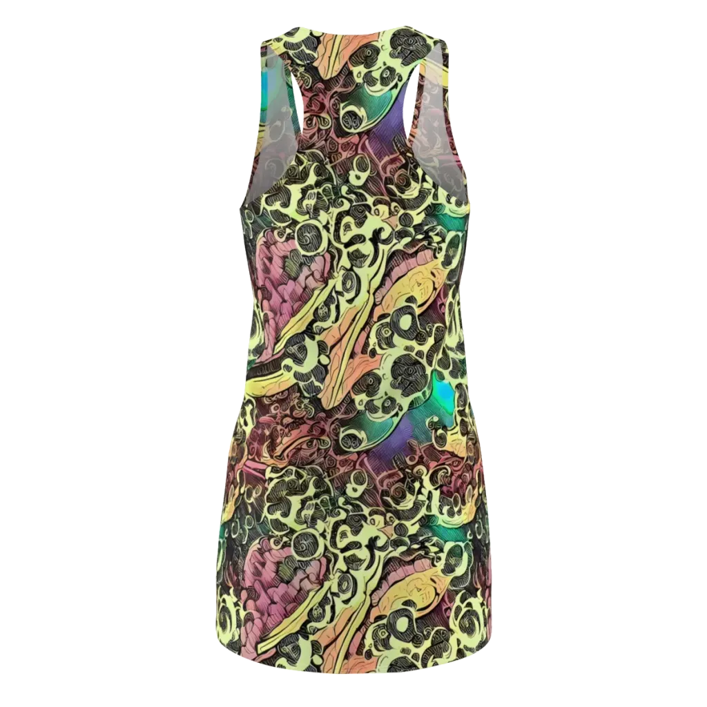Neon Baroque on Racerback Dress — Back