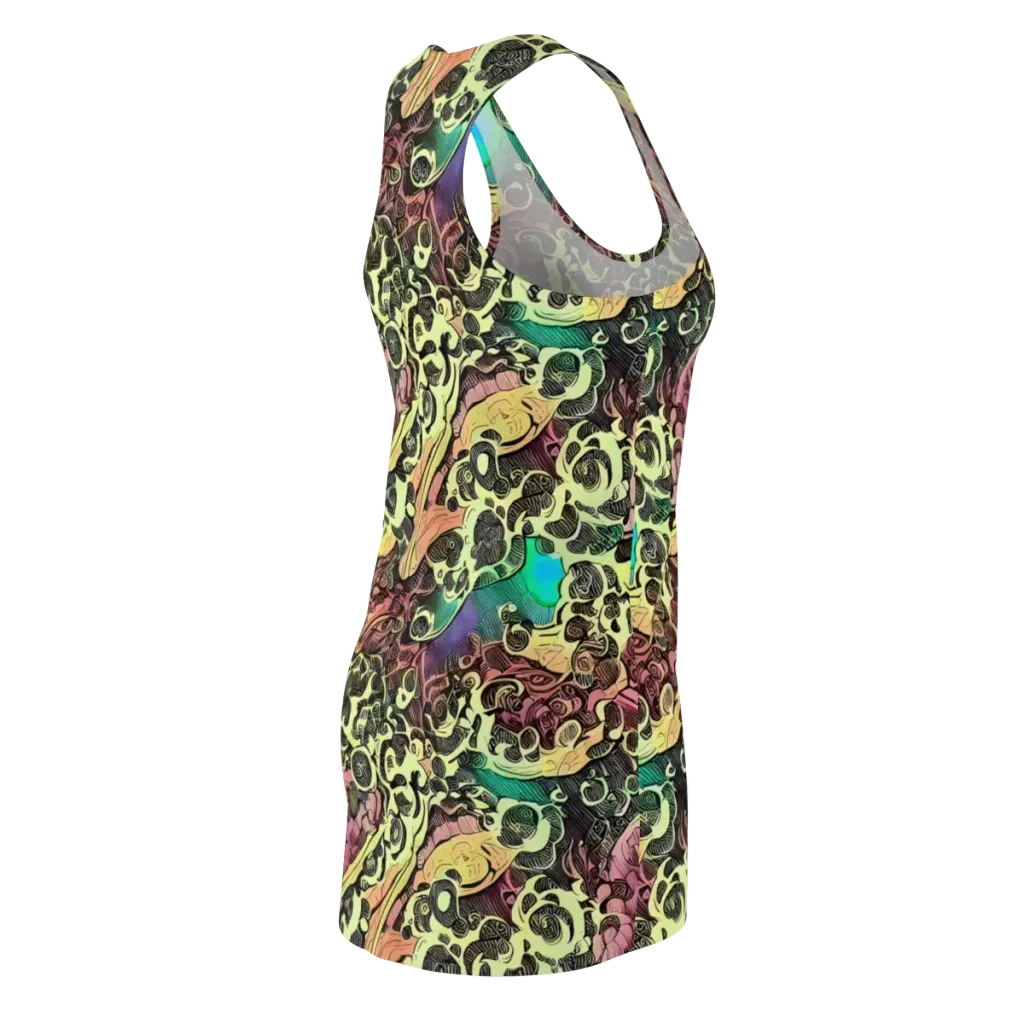 Neon Baroque on Racerback Dress — Back Side