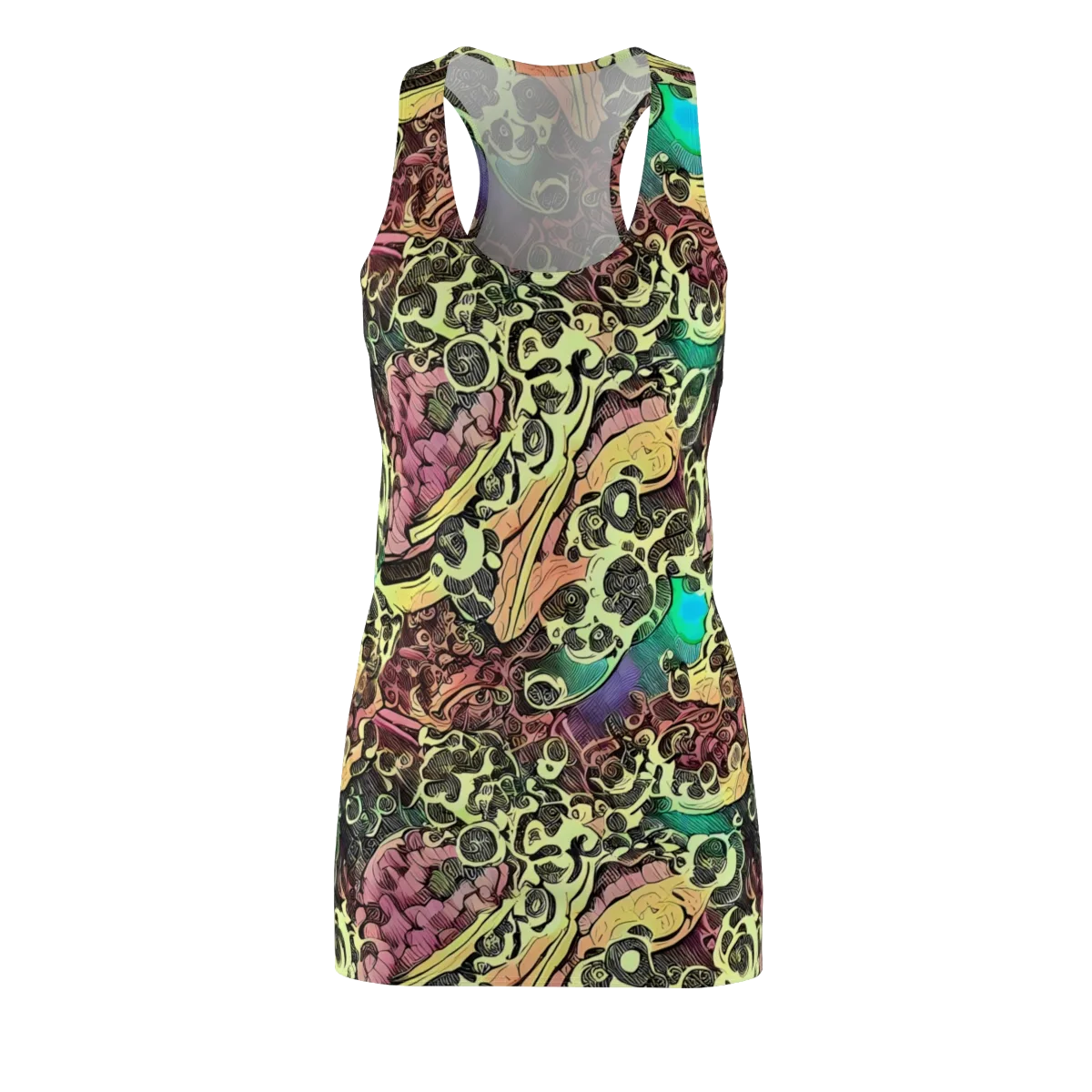 Neon Baroque on Racerback Dress — Front