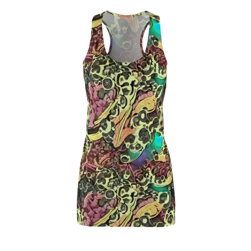 Neon Baroque on a Racerback Dress