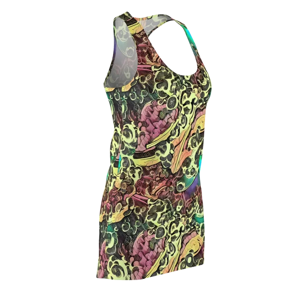Neon Baroque on Racerback Dress — Front Side