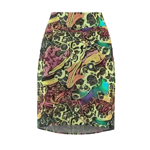 Neon Baroque on a Pencil Skirt