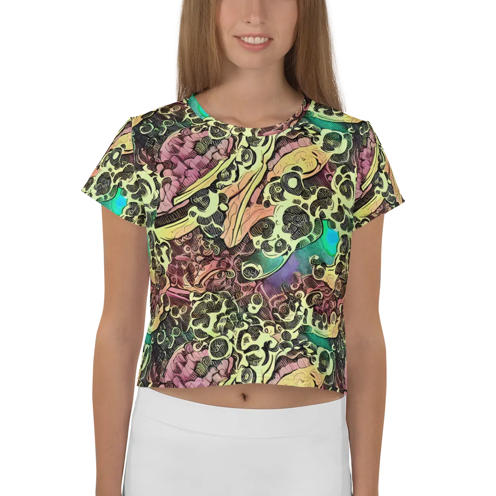 Neon Baroque on Crop Tee — Front