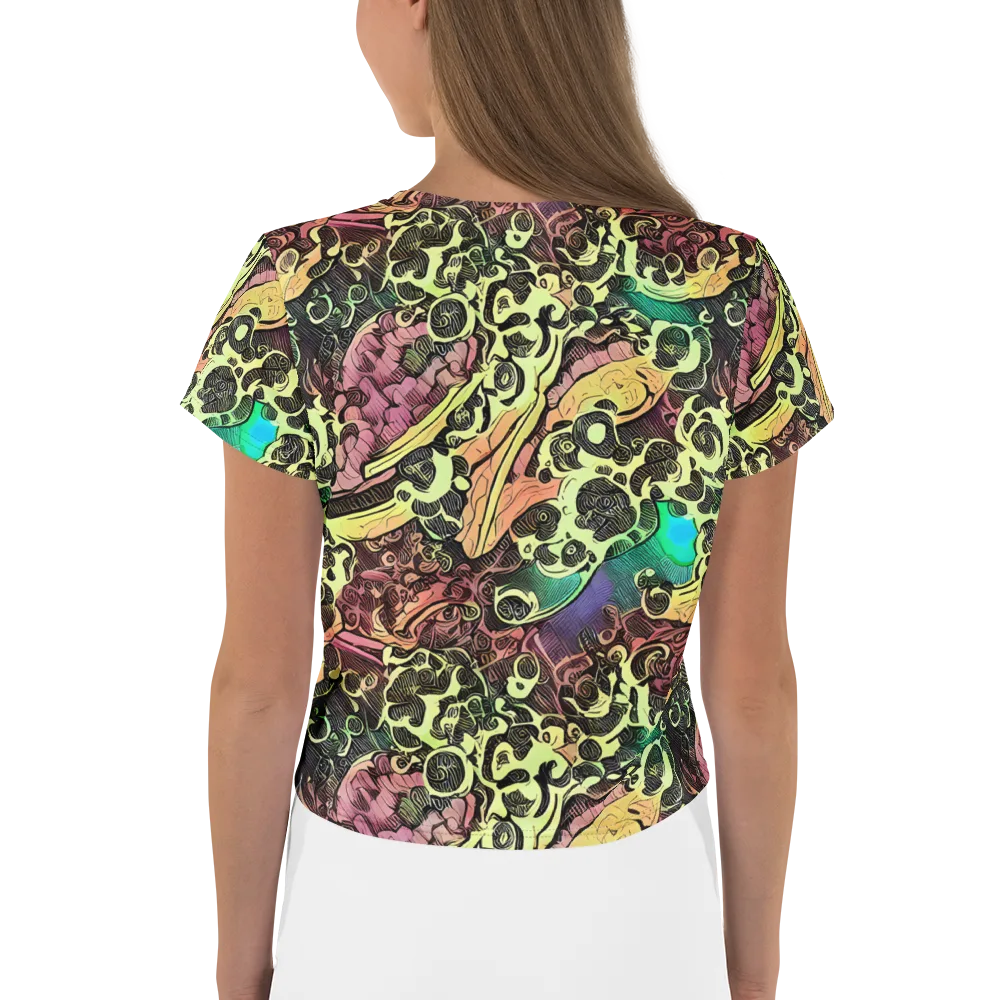 Neon Baroque on Crop Tee — Back