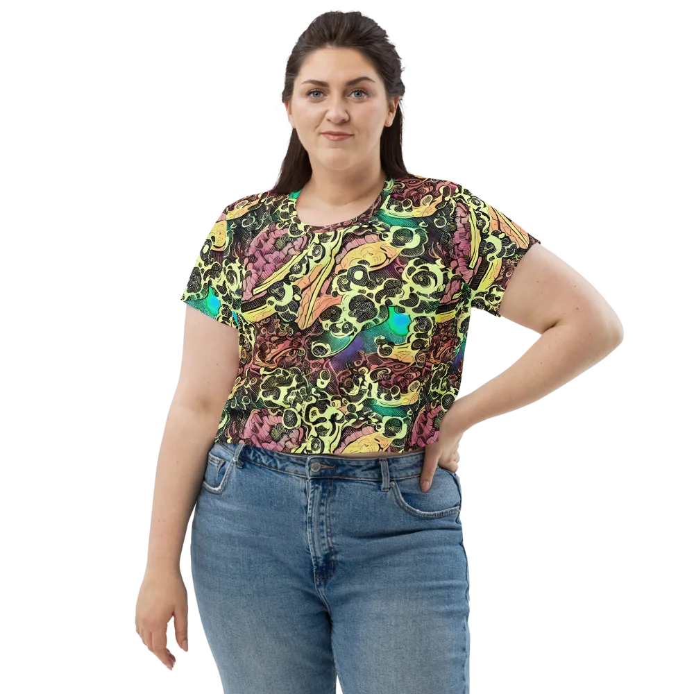 Neon Baroque on Crop Tee — Front