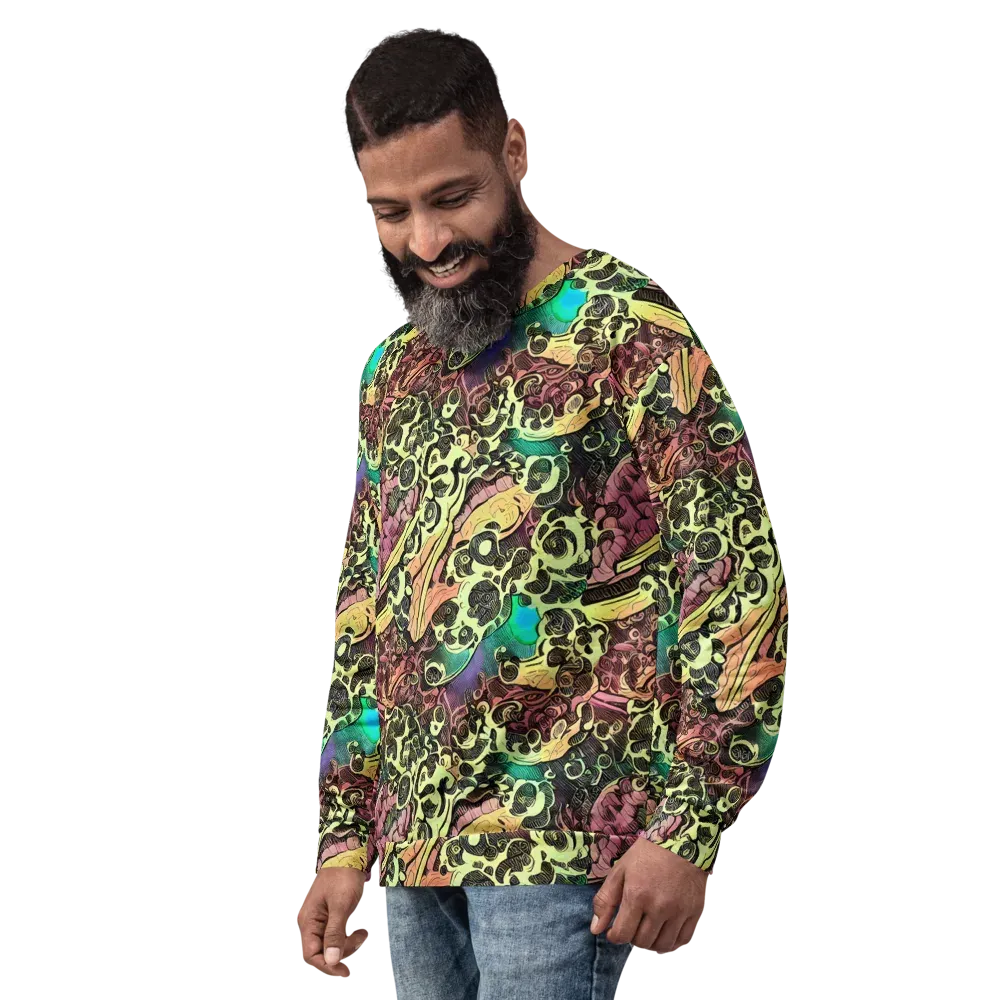 Neon Baroque on Sweatshirt — Left Front